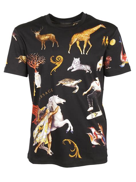 versace animal print t-shirt